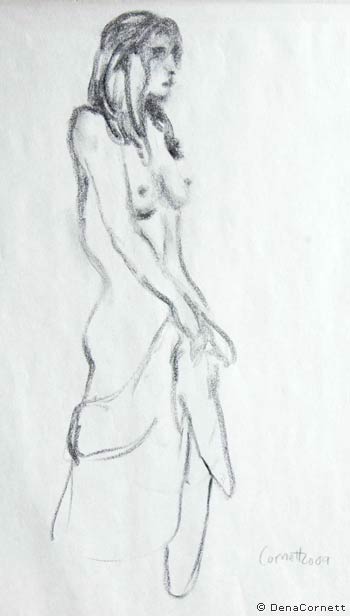 Figure Drawing by Dena Cornett