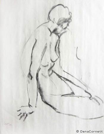 Figure Drawing by Dena Cornett