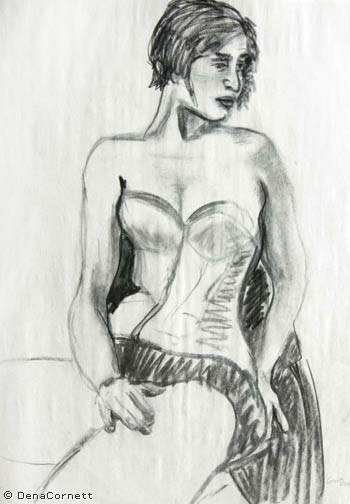 Figure Drawing by Dena Cornett