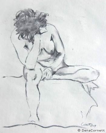 Figure Drawing by Dena Cornett
