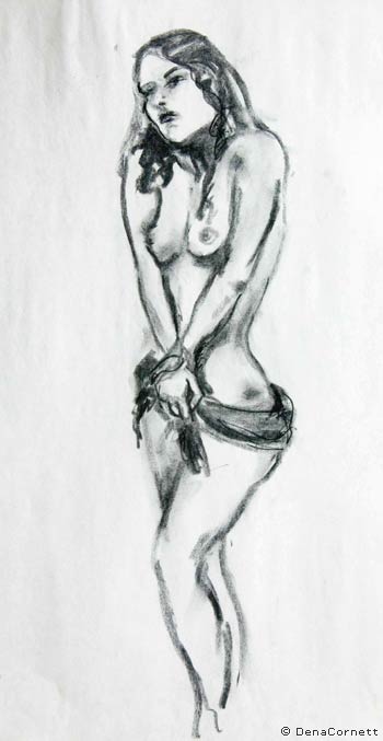 Figure Drawing by Dena Cornett