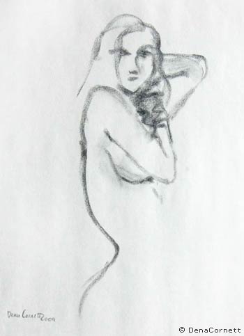 Figure Drawing by Dena Cornett