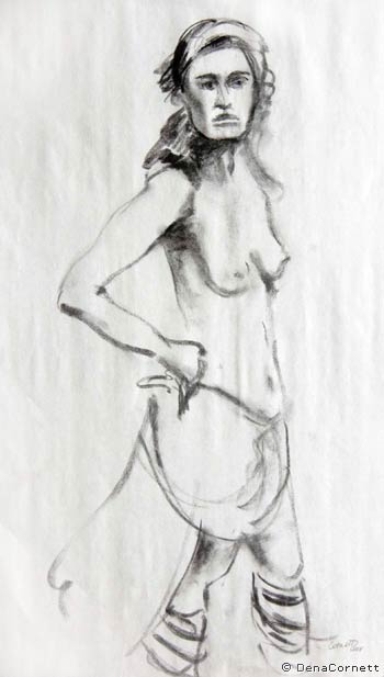 Figure Drawing by Dena Cornett
