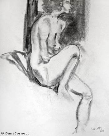 Figure Drawing by Dena Cornett