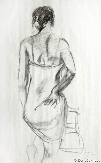 Figure Drawing by Dena Cornett