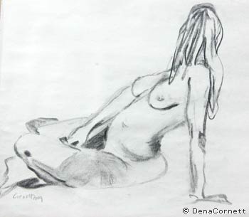 Figure Drawing by Dena Cornett