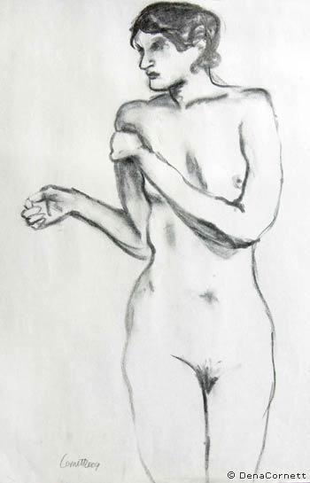 Figure Drawing by Dena Cornett
