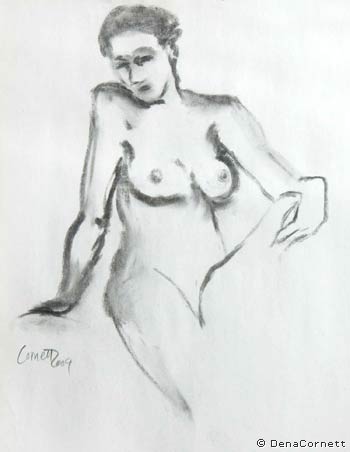 Figure Drawing by Dena Cornett