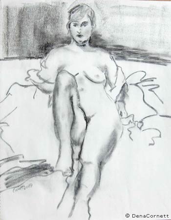 Figure Drawing by Dena Cornett